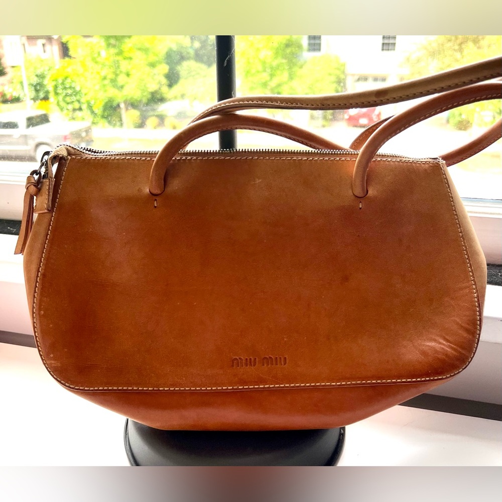 Miu Miu vintage leather shoulder bag beautiful patina